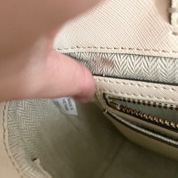 NWT Tory Burch Emerson Color Block Bucket Bag Ivory Blue Green - Picture 10 of 10